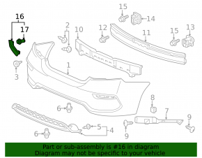 Отражатель заднего бампера правый Acura Integra 23-26