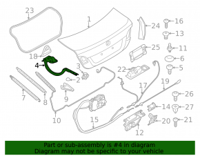Петля крышки багажника правая BMW 5 F10 11-16