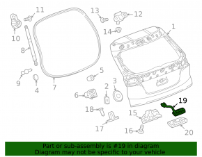 Кнопка открытия багажника наружняя Chevrolet Bolt EUV 22-23 с ручкой