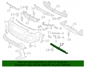 Garnitură inferioară a barei de protecție față Subaru Outback 23-25