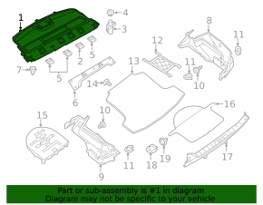 Полка задняя Nissan Altima 13-18 черн