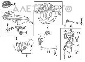 Насос вакуумный Buick Encore 13-16 LUV с кронштейном и трубкой