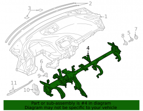 Труба подторпедная усиление Mazda 3 14-18 BM