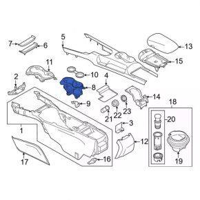 Подстаканники центральной консоли Ford Mustang mk6 15-23