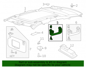 Ручка потолка передняя правая Ford Explorer 20-24 черная