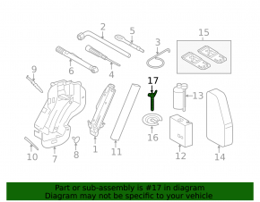 Крепление запасного колеса VW Tiguan 09-18 2 части
