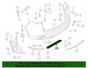 Кронштейн заднего бампера центральный Mazda CX-9 16-23