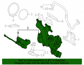 Турбина в сборе с коллектором BMW X5 G05 24-26 3.0T