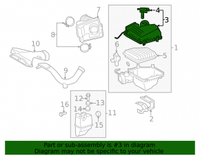 Верхняя крышка корпуса воздушного фильтра Toyota Camry v40 3.5