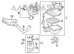 Верхняя крышка корпуса воздушного фильтра Toyota Camry v40 3.5