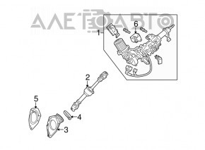 Рулевая колонка Lexus RX350 RX450h 10-15 на зч, гудит