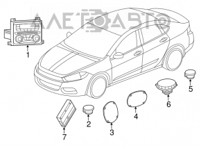 Усилитель аудио Dodge Dart 13-16