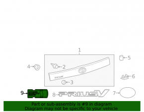 Эмблема HSD двери багажника Toyota Prius 20 04-09