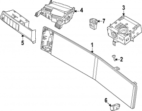 Bloc butoane panou frontal stânga pentru Hyundai Santa Fe 24-26 HEV, negru