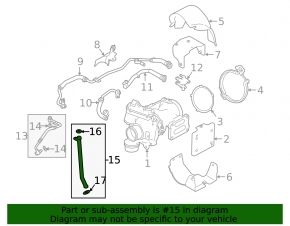 Conductă de scurgere ulei turbocompresor Land Rover Range Rover Velar 18-26 2.0T