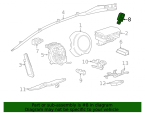 Датчик подушки безопасности задний левый Chevrolet Malibu 13-16