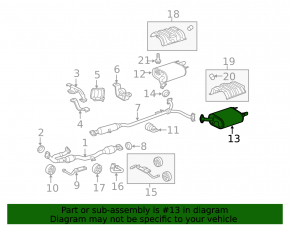 Глушитель задняя часть с бочкой левый Toyota Camry v40 3.5