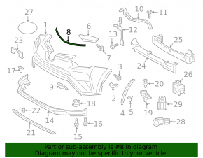 Уплотнитель капота Toyota Rav4 16-18 на бампере