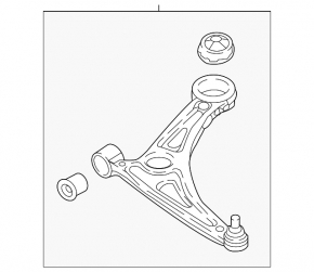 Maneta inferioară dreapta față Hyundai Sonata 16-19 din aluminiu, nouă, originală