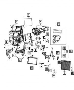 Печка в сборе Fiat 500 12-16 auto