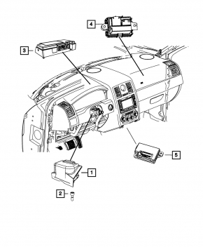 Блок управления Навигацией Jeep Compass 11-16