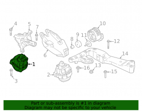 Подушка двигателя правая BMW X3 G01 18-24 2.0T AWD