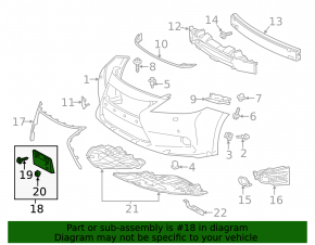 Планка номерного знака Lexus ES300h ES350 13-15