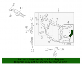 Усилитель нижний фартука крыла левого Lexus RX330 RX350 RX400h 04-09