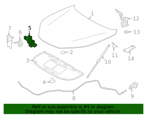 Замок капота Lexus NX200t NX300 NX300h 15-21 под датчик