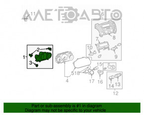 Накладка щитка приборов Lexus RX400h 06-09 черная