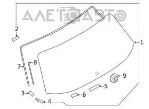 Стекло заднее двери багажника Subaru Forester 19-24 SK тонировка