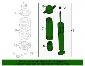 Amortizor spate stânga Ford Mustang Mach-E 21-23 sub Extended Range