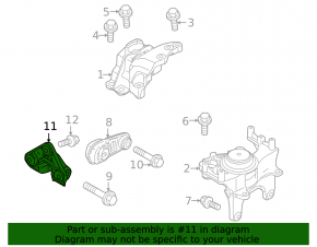 Кронштейн передней подушки двигателя Nissan Rogue 21-21 2.5