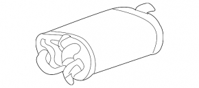 Глушитель задняя часть бочка Toyota Solara 2.4 04-06