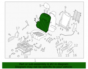 Decorație scaun șofer superioară Mazda 6 18-21 piele neagră