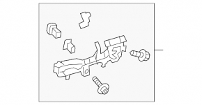 Механизм ручки двери передней правой Lexus RX350 RX450h 10-15