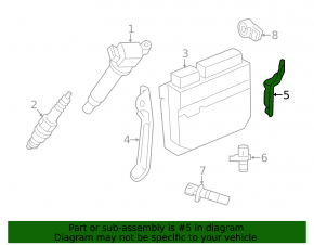 Кронштейн блока ECU Toyota Camry v55 15-17 2.5 usa задний
