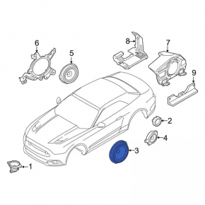 Динамик дверной передний левый Ford Mustang mk6 15-23