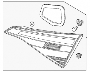 Lampa interioară pentru ușa din spate stânga a portbagajului Honda Civic XI FE/FL 22- 5d