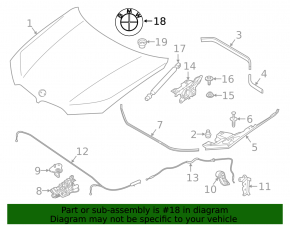 Эмблема значок капота BMW X5 G05 19-26
