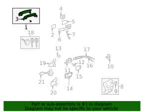 Ручка двери внешняя задняя правая Toyota Sequoia 08-19