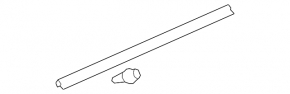 Уплотнитель двери передней левой нижний Honda Civic XI FE/FL 22-26