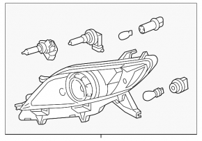 Фара передняя правая Toyota Sienna 15-20 LED