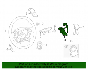 Кнопки управления на руле Toyota Camry v50 12-14 usa LE, XLE тип 2