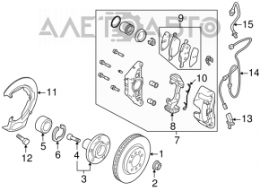 Суппорт в сборе передний правый Mazda 3 MPS 09-13