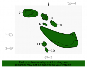 Фонарь внешний крыло левый Mazda 6 14-15 usa дорест
