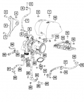 Турбина Fiat 500L 1.4T
