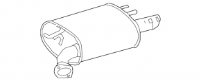 Глушитель задняя часть бочка Toyota Camry v70 18-24 2.5 L, LE FWD
