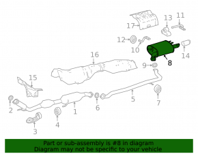 Глушитель задняя часть бочка Toyota Camry v70 18-24 2.5 L, LE FWD
