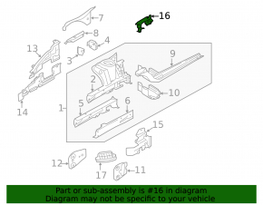 Suport furtun de frână spate dreapta Mini Cooper 14-24